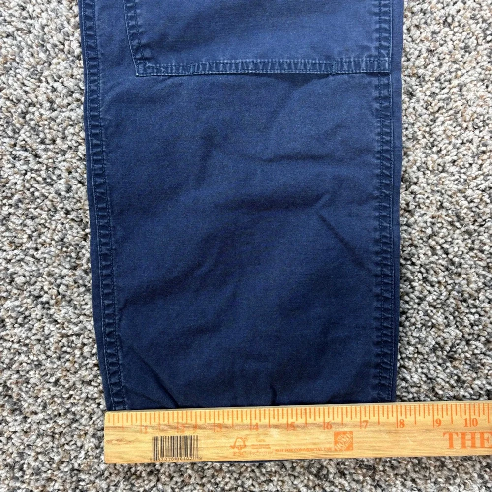 Wallace & Barnes Men's 34x32 Double Knee Workwear Pants Navy Blue Duck Canvas